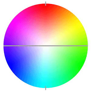 Warm and cool color wheel